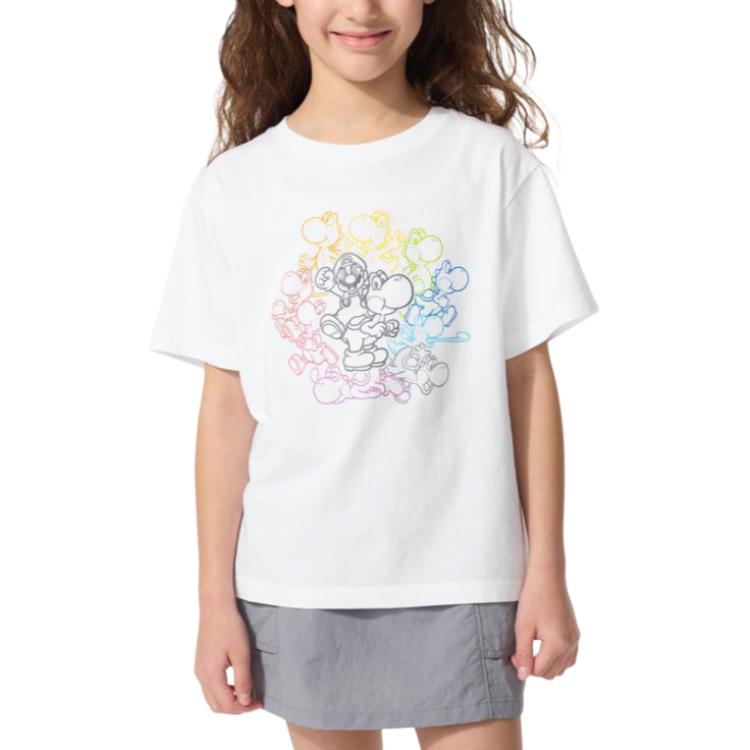 Футболка UT ARCHIVE, коллекция Super Mario для детей 3-7 лет UNIQLO, белый — фото 2