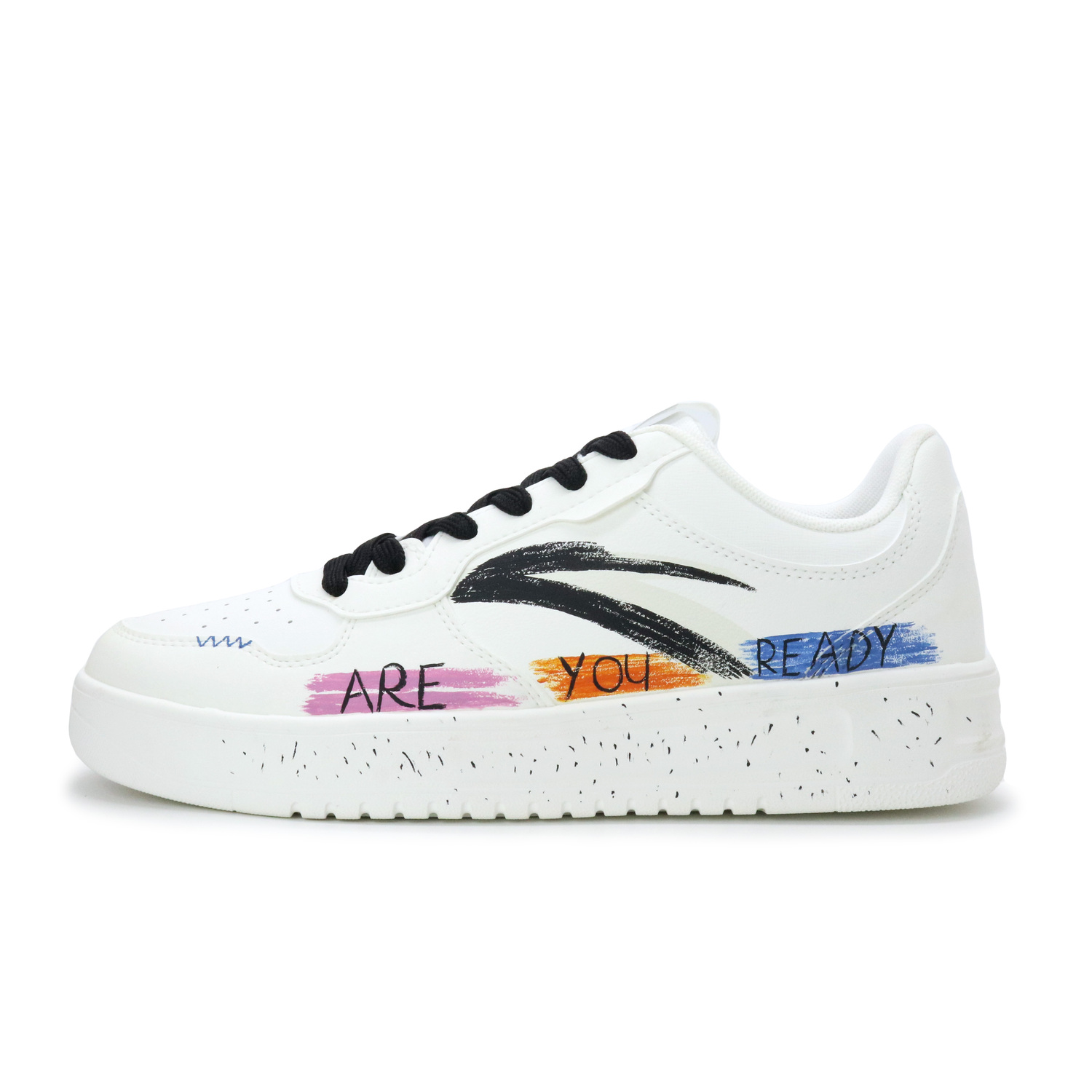 

Удобные, износостойкие низкие скейтбордистские кроссовки унисекс с хорошей амортизацией Anta, белый