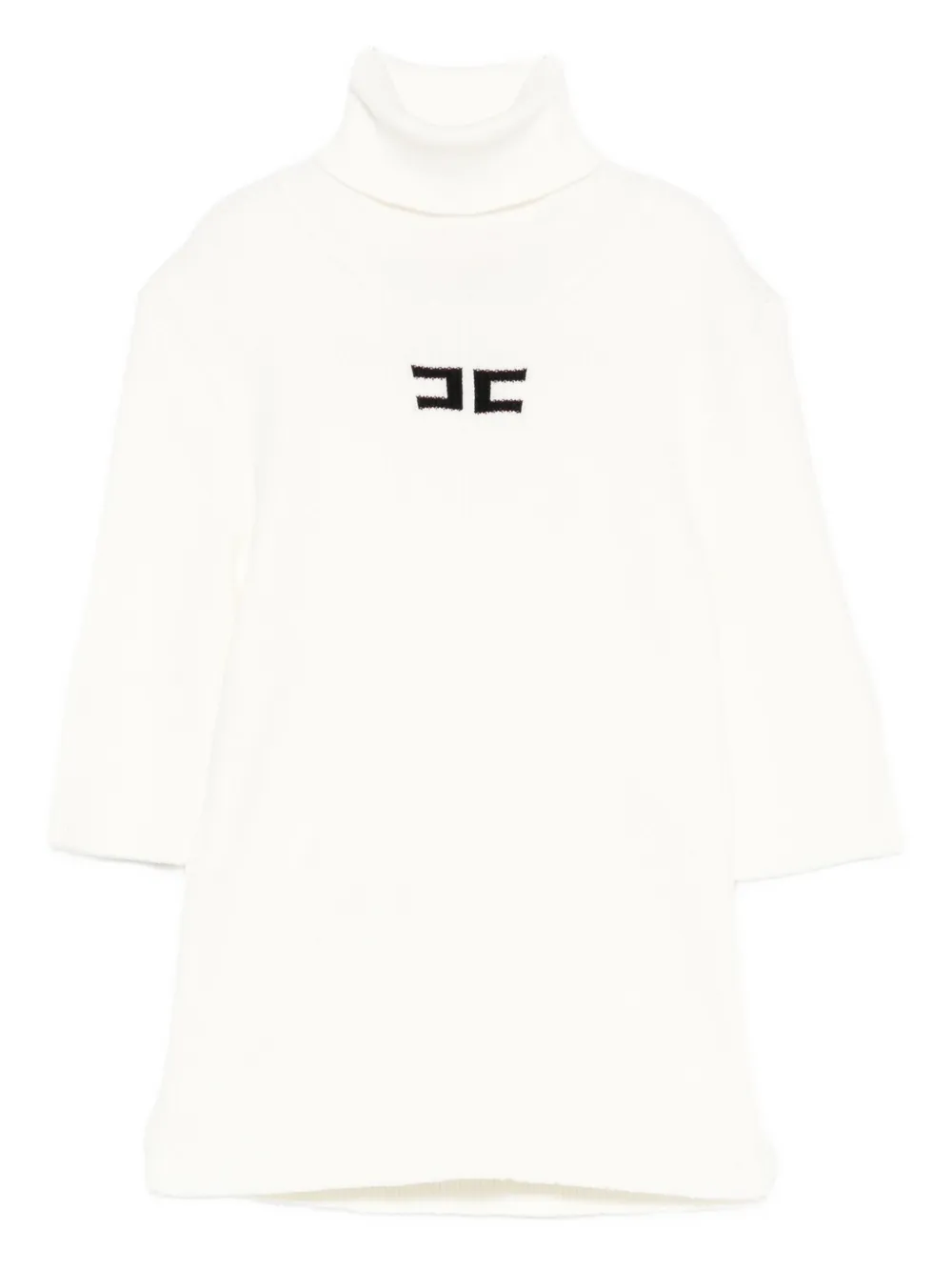 

Водолазка с вышитым логотипом Elisabetta Franchi La Mia Bambina, белый