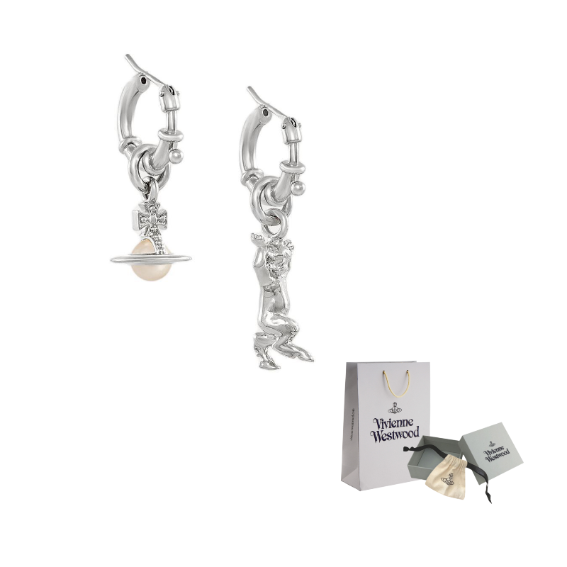

Anglo Pearl Earrings Vivienne Westwood, серебряный