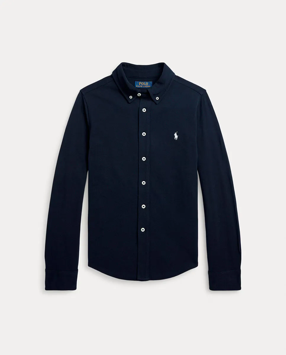 

Рубашка из пике темно-синего цвета для мальчика Polo Ralph Lauren