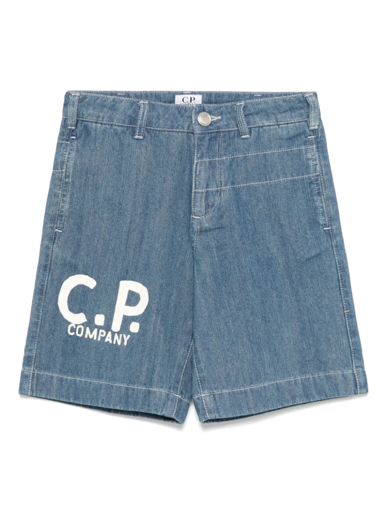 

C.P. Company Kids джинсовые шорты, синий