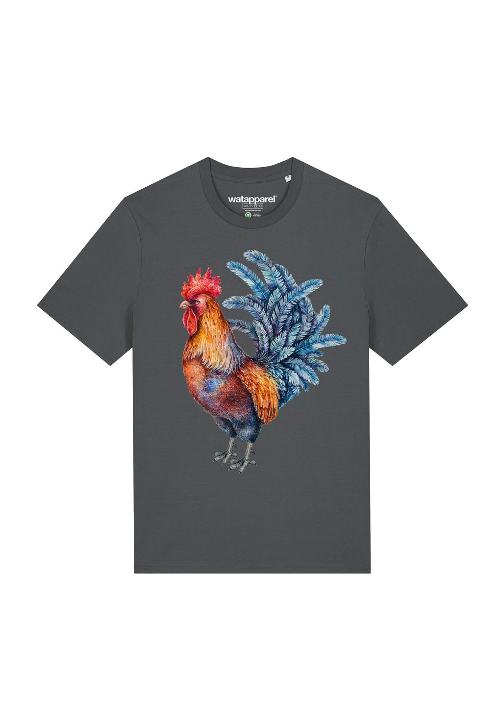 

Футболка с принтом GRIMMIGER GOCKEL watapparel, антрацит