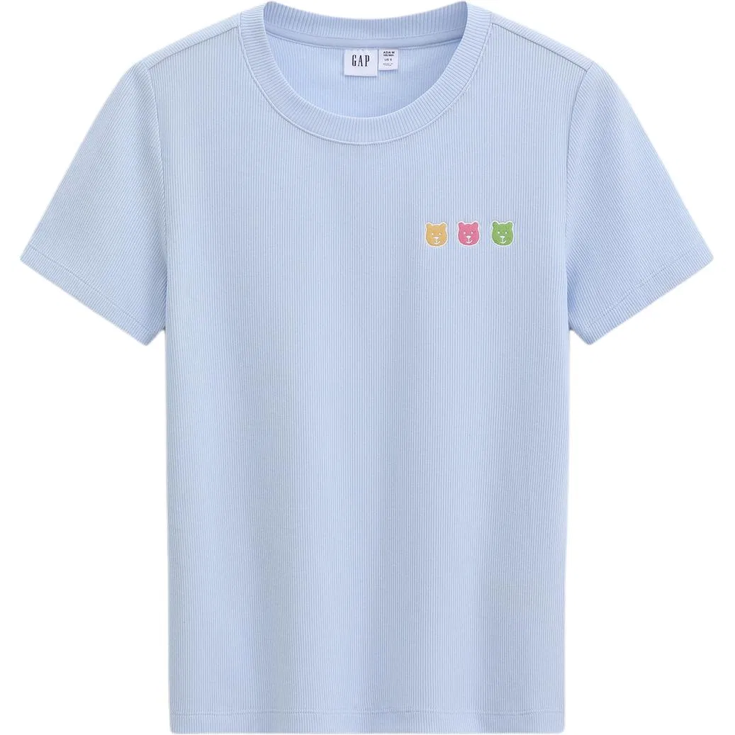 Футболка женская с круглым вырезом Moderate GAP, Light Blue