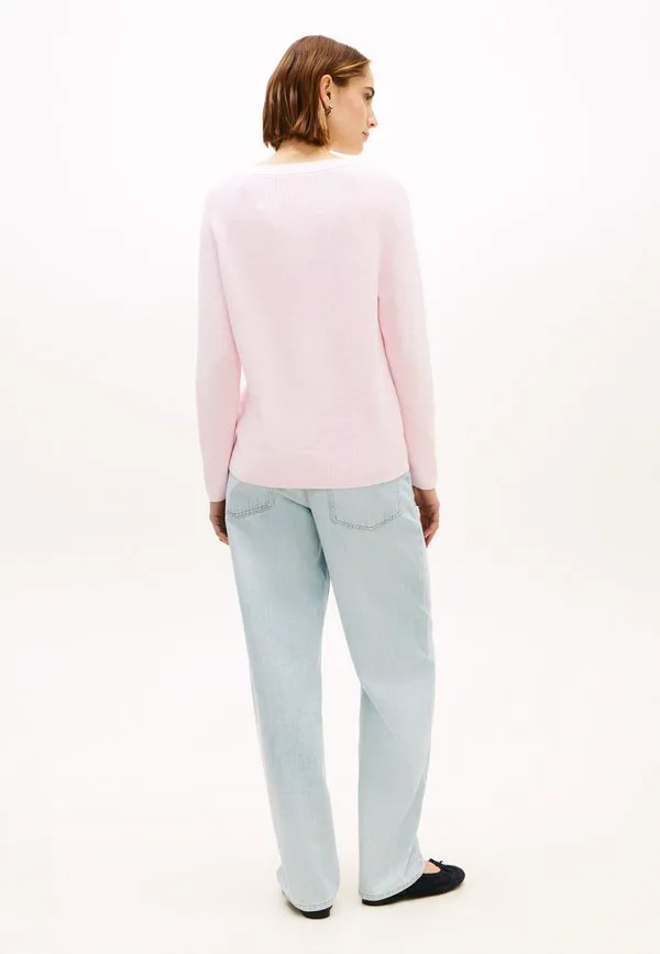 Джемпер тонкой вязки с вырезом-лодочкой Tommy Hilfiger, Light Pink — фото 3