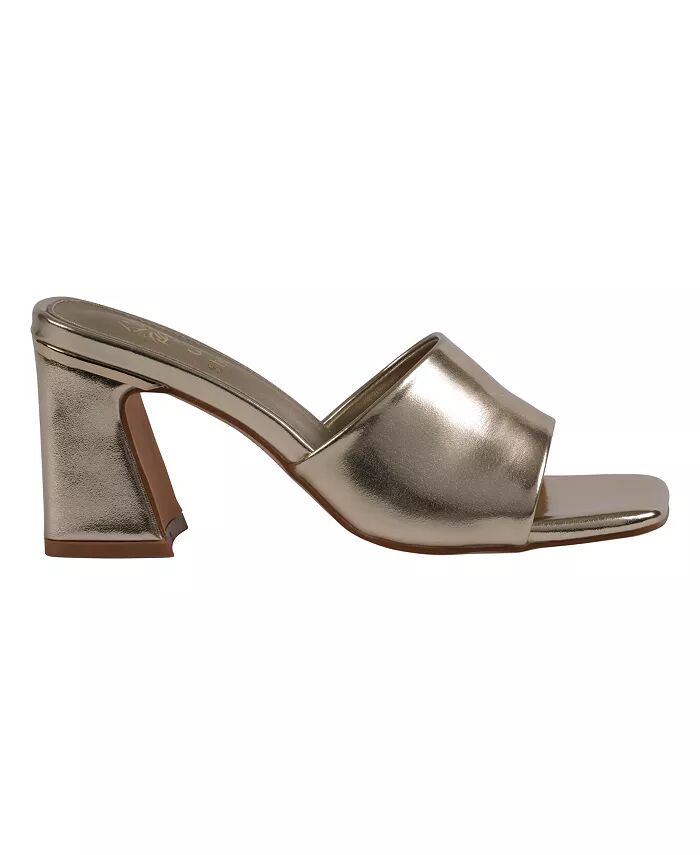 Женские босоножки Soho Square Toe на каблуке-блочке GC Shoes, золотой — фото 2