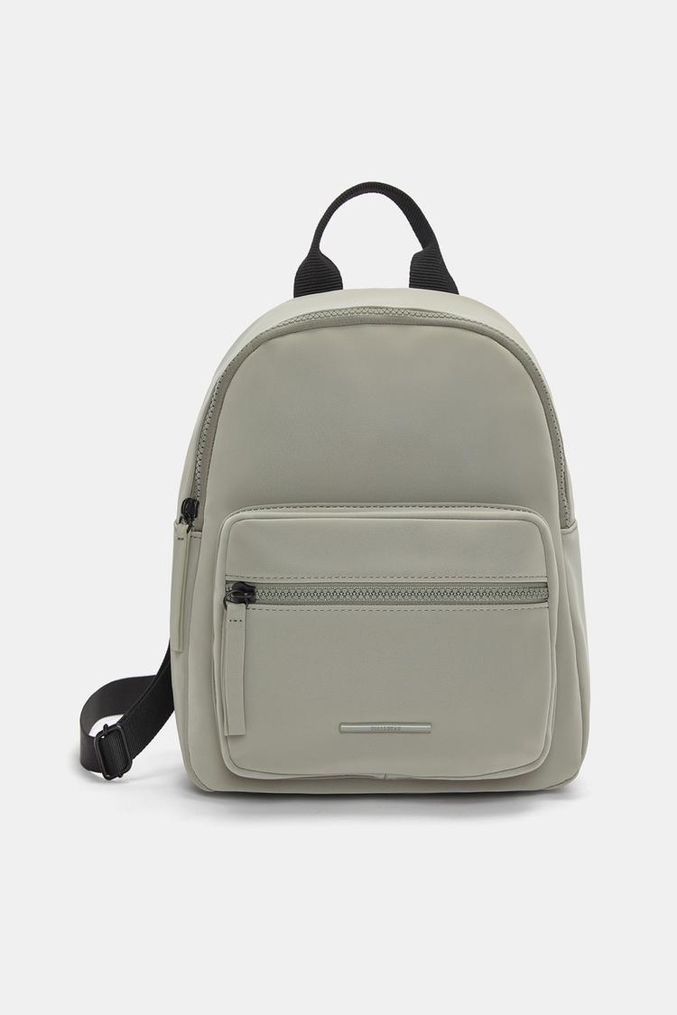 

Прорезиненный мини-рюкзак Pull And Bear, зеленый