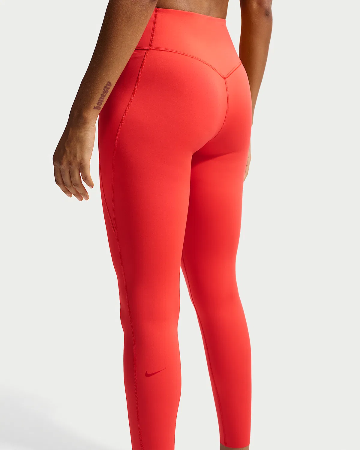 Женские леггинсы Nike Universa с высокой талией 7/8, без переднего шва, Light Crimson/University Red/University Red — фото 3
