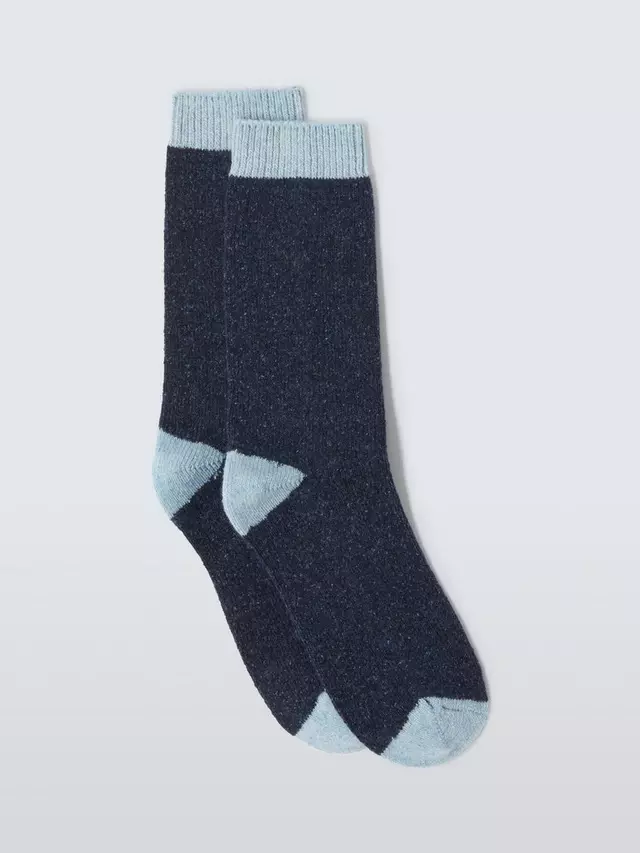 

Носки John Lewis Wool Silk Ankle, цвет navy/blue