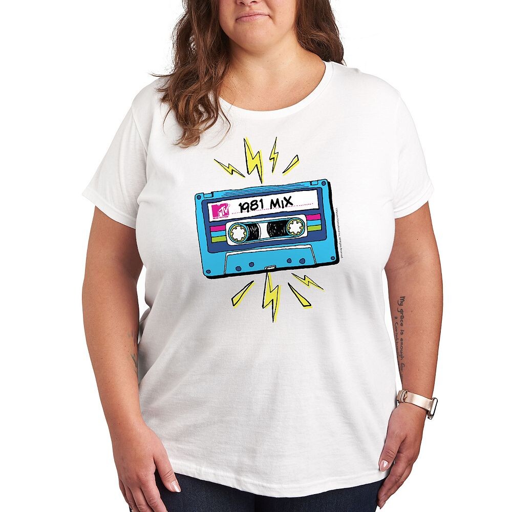 

Футболка Plus MTV Cassette с графическим рисунком Licensed Character, белый