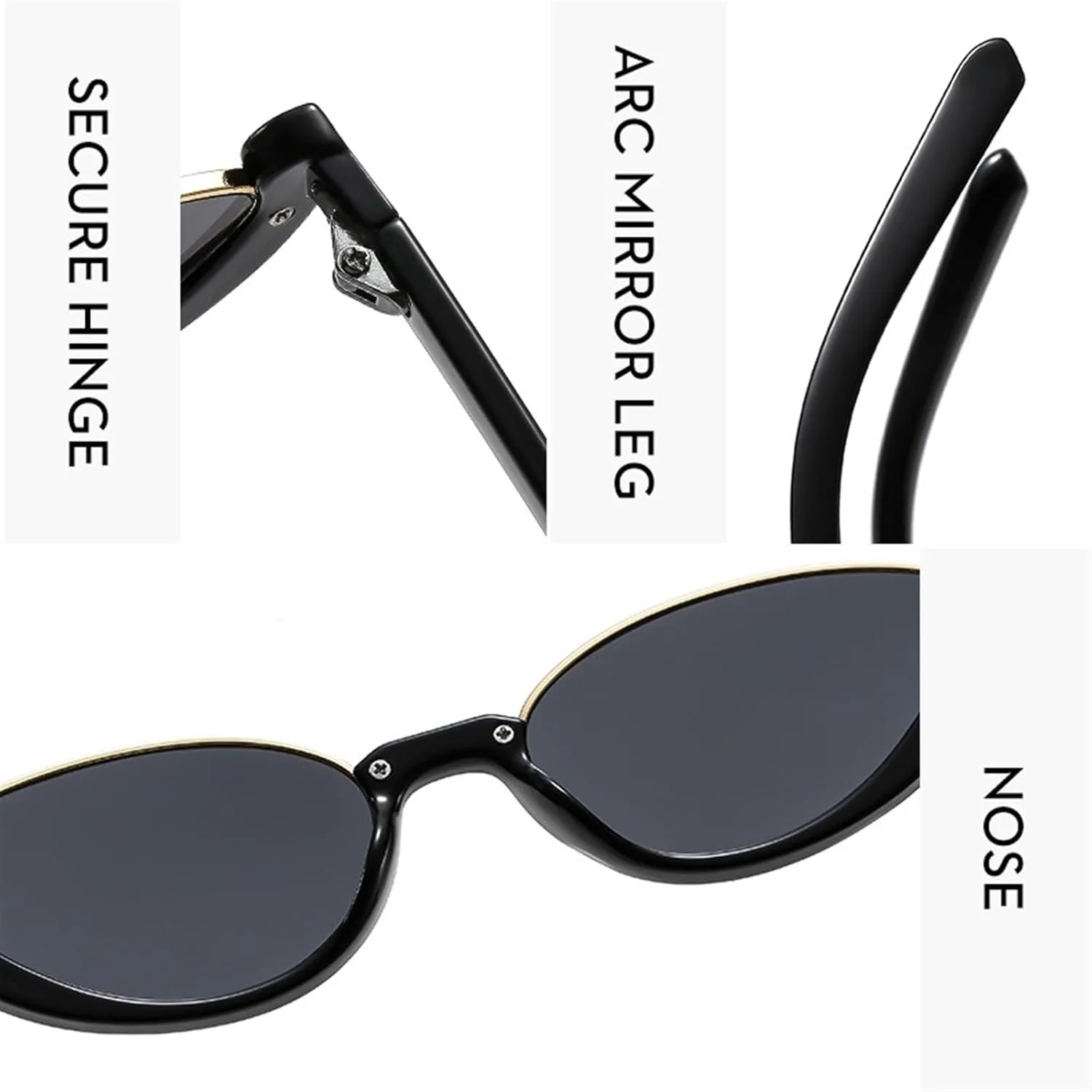 

Женские солнцезащитные очки для вождения на открытом воздухе, для поездок на работу, мужские — для отдыха, декоративные солнцезащитные очки Generic, White