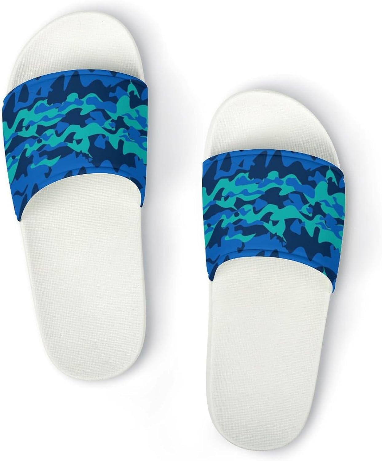 

Унисекс сланцы с принтом «Водолазный Пейсли» - Сланцы с принтом - Можно носить дома и на улице Generic, белый