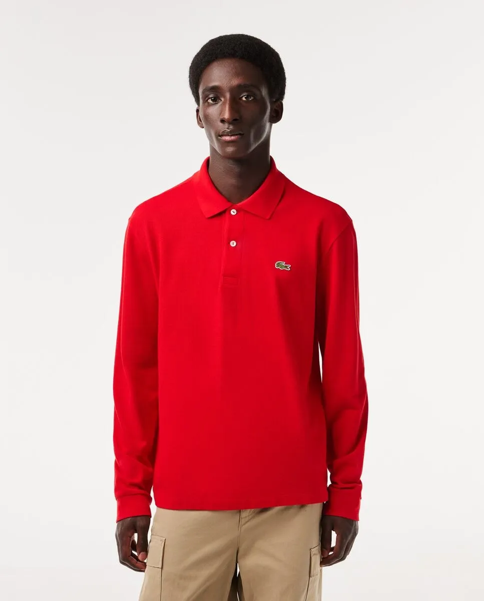 

Мужская поло с длинным рукавом Original Lacoste, красный
