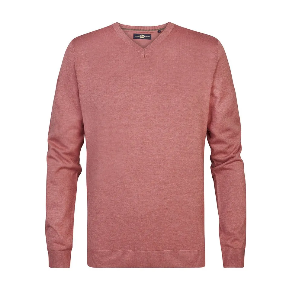 

Свитер Petrol Industries M-3040-KWV200 v neck, розовый