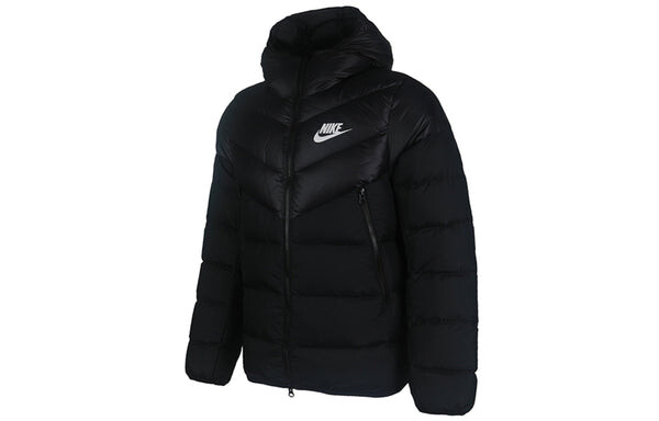 Пуховик Nike Sportswear Down Fill Sports Hooded Down Jacket Men Black, черный — фото 3