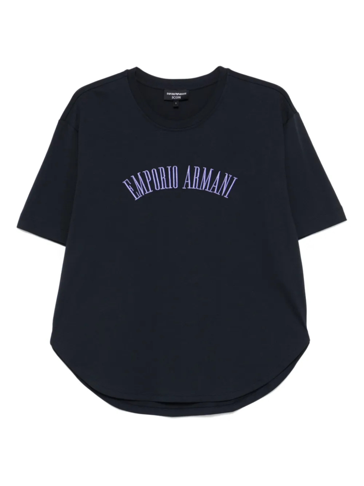 

Футболка с вышитым логотипом Emporio Armani, синий