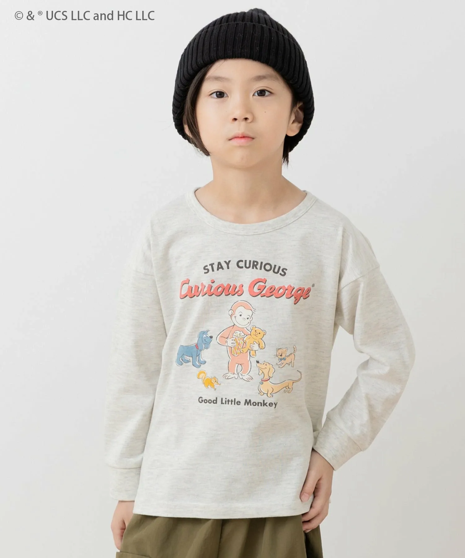 Футболка с длинными рукавами "Любопытный Джордж" Curious George, oatmeal — фото 4