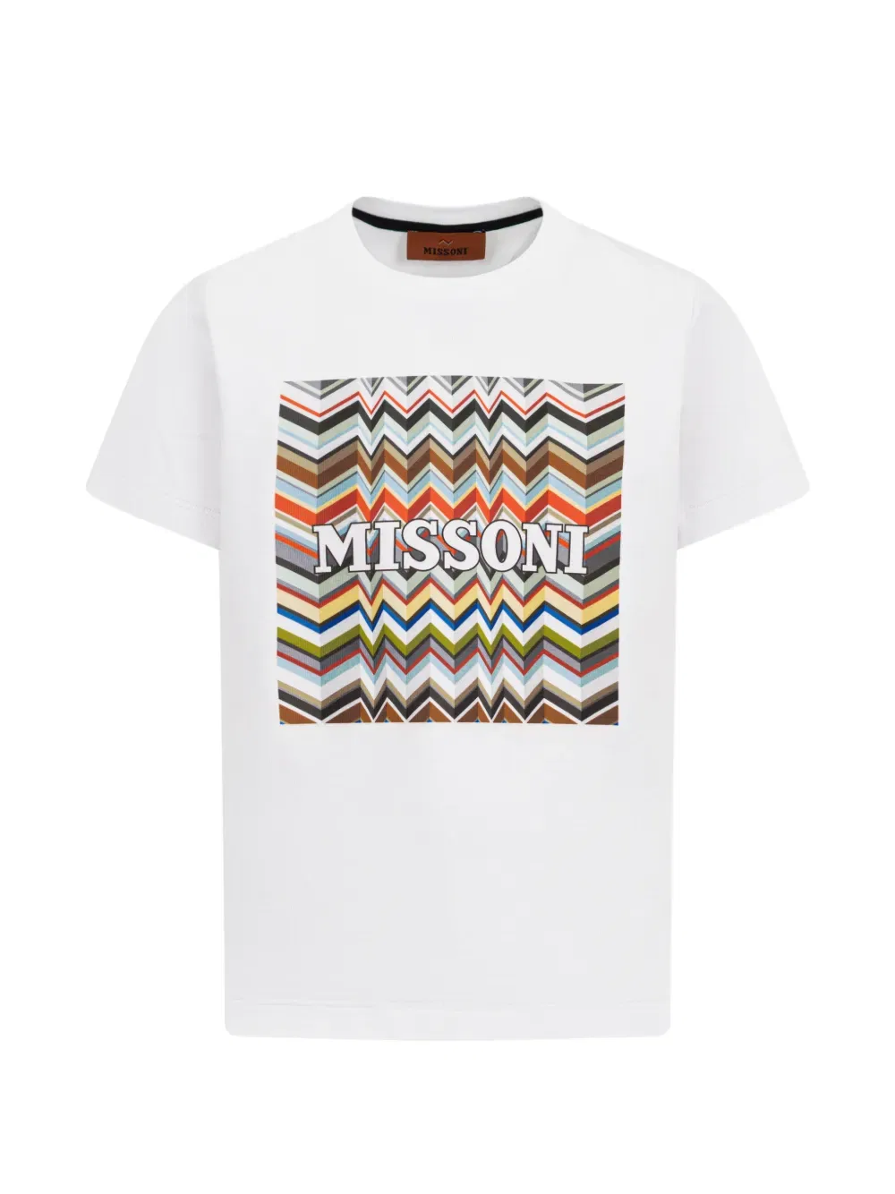 Футболка с зигзагообразным принтом Missoni Kids, белый
