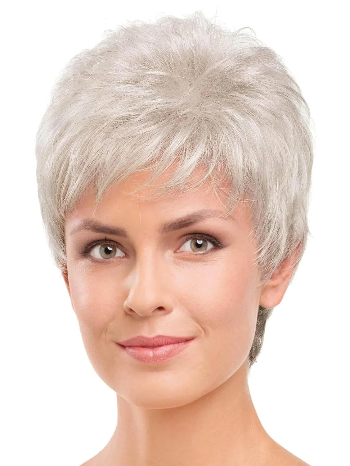 Парик «Sandy» из высококачественных синтетических волос от Lofty Lofty, Natural White, Dark Neck