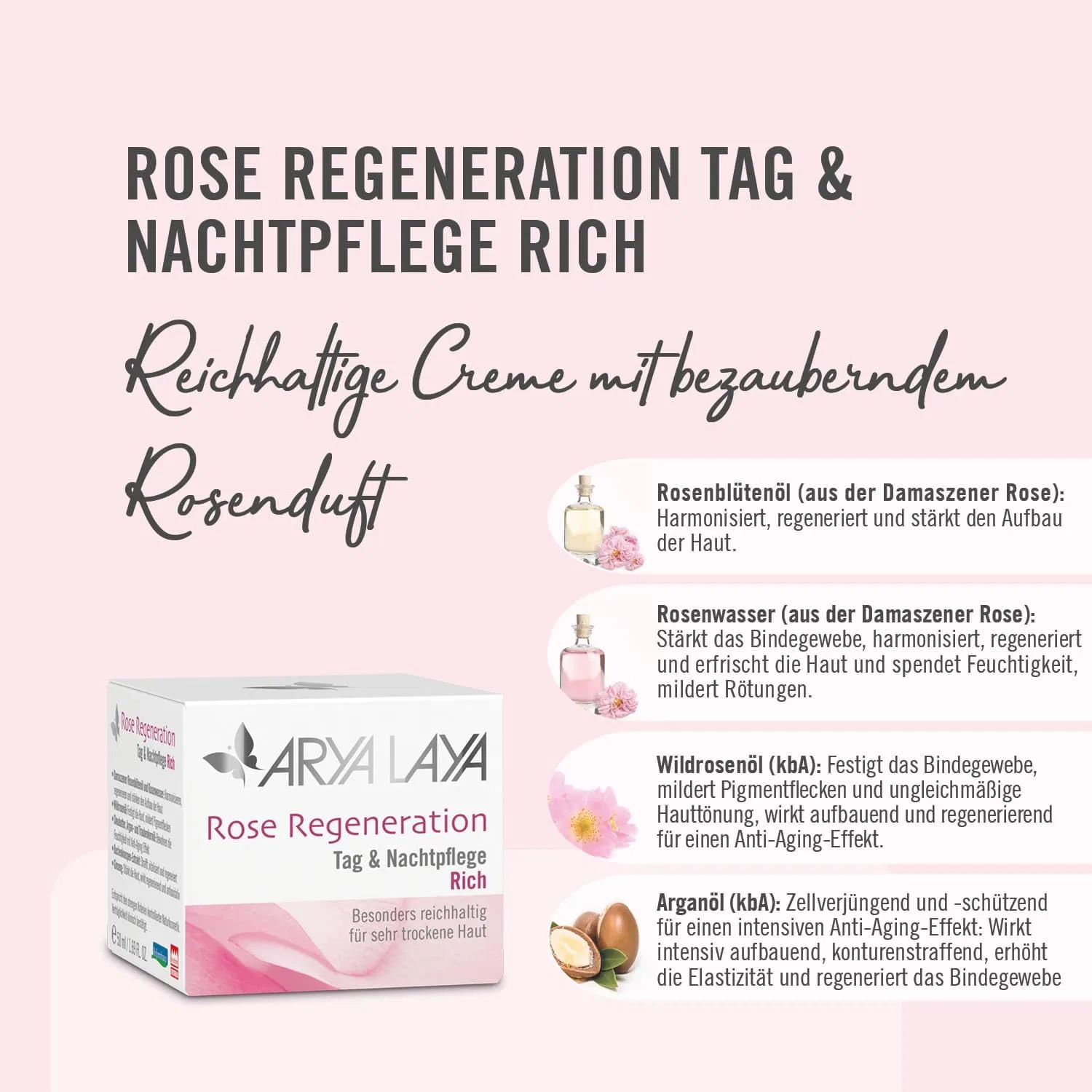 Дневной и ночной крем «Rose Regeneration» от ARYA LAYA Arya Laya — фото 3