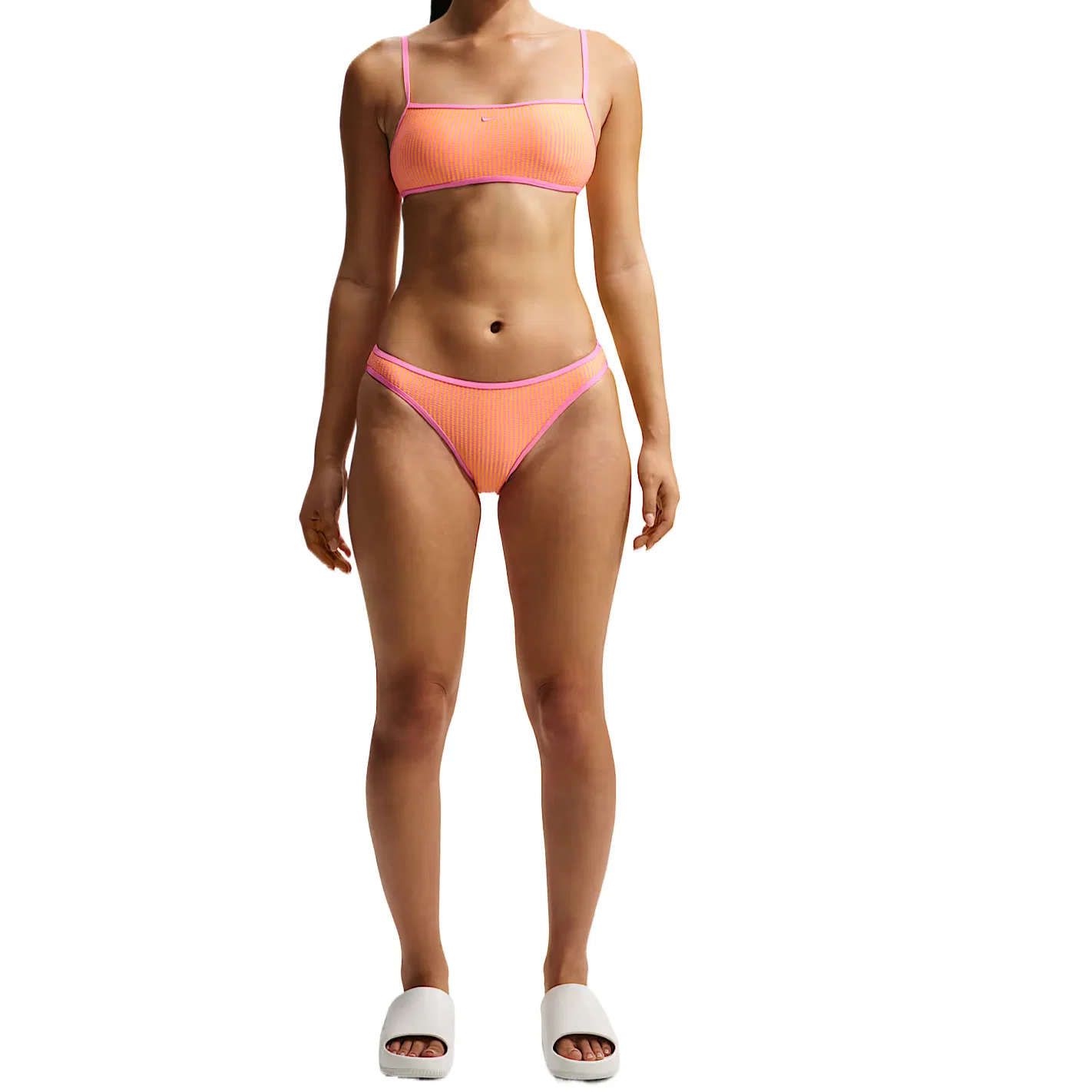 Бикини-топ Nike Ripple Texture Bralette Afterglow Pink — фото 4