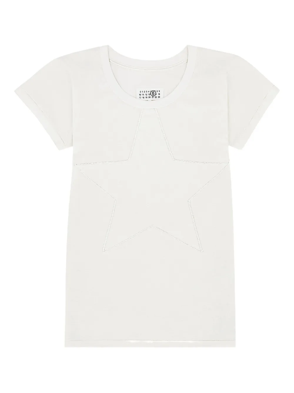 

Футболка с аппликацией MM6 Maison Margiela, белый