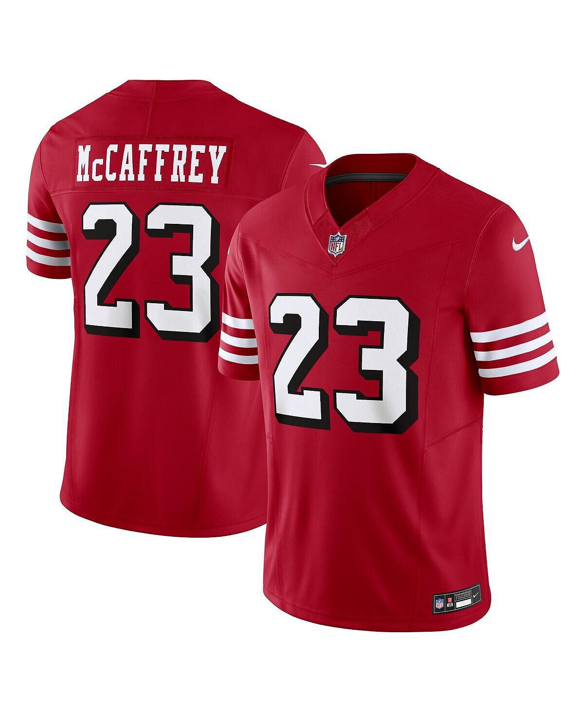 Мужские кроссовки Christian McCaffrey Scarlet San Francisco 49ers Alternate Vapor F.U.S.E. Ограниченный Джерси Nike — фото 2