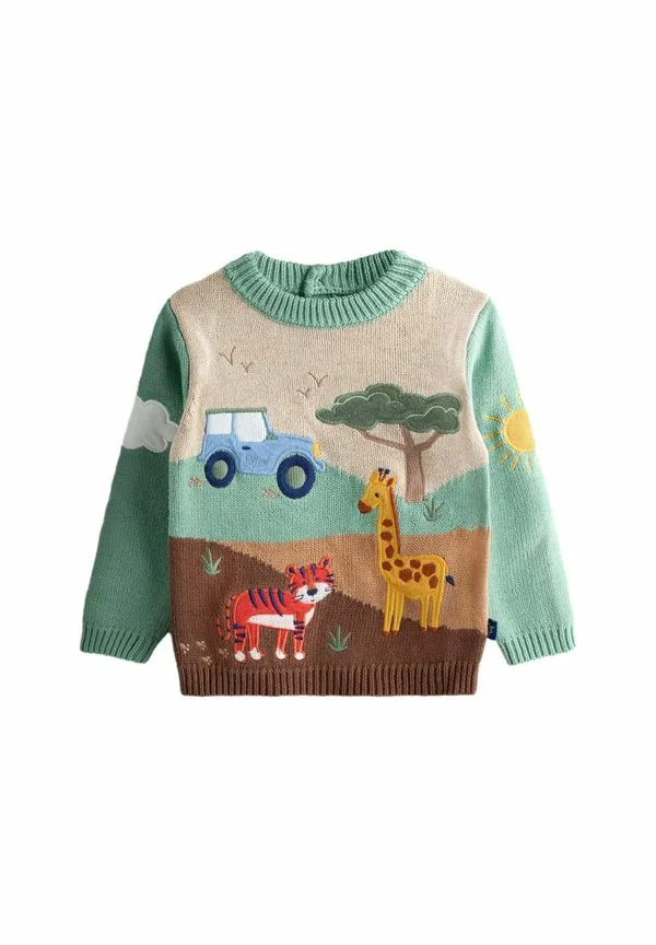 Свитер в стиле сафари стандартного кроя Jojo Maman Bébé, Khaki/Green