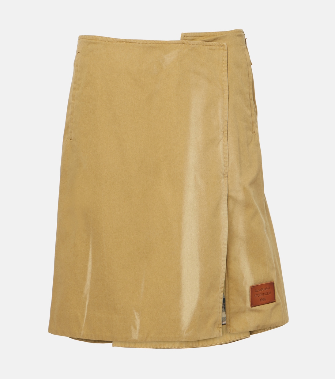 

Юбка-запах из хлопкового твила Acne Studios, Faded Ochre