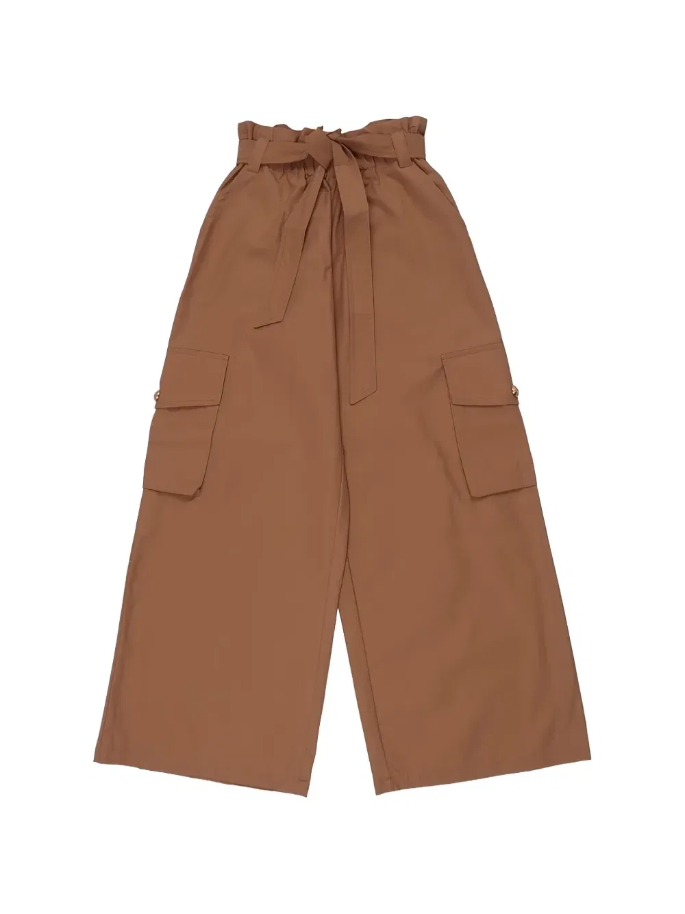 Карго-брюки с ремнем Balmain Kids, коричневый