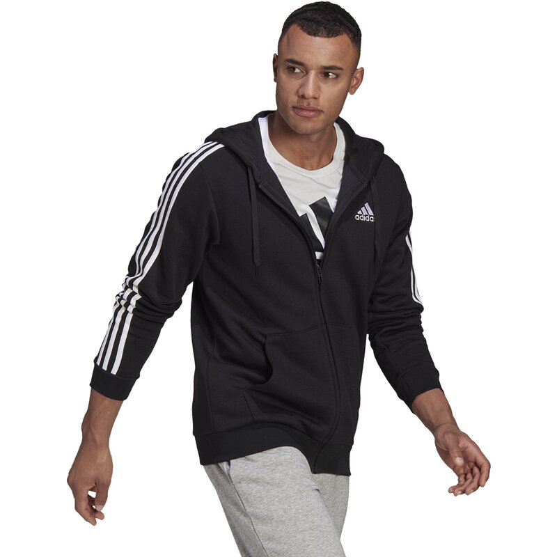 Толстовка Essentials из флиса с тремя полосками Adidas, мультиколор — фото 4