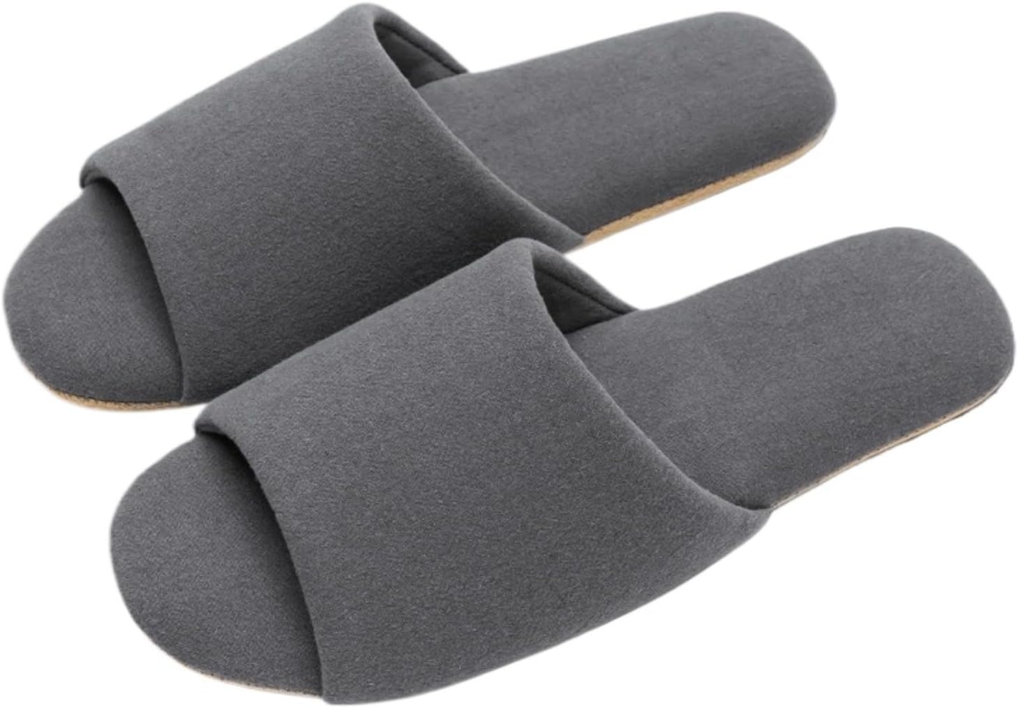 

Дышащие домашние слипоны для мужчин и женщин, легкие шлепанцы с открытым носком для дома с мягкой подошвой, нескользящие и удобные, тихий бесшумный дизайн Azttoztto, темно-серый