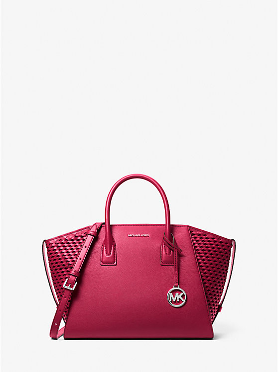 

Большая плетеная сумка Avril Michael Kors, красный