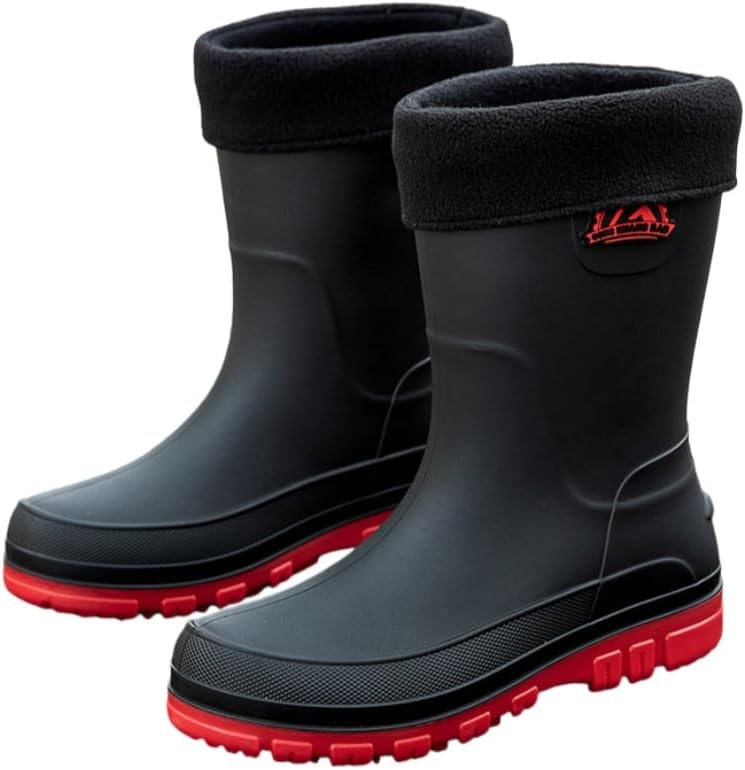 

Мужские большие модные водонепроницаемые ботинки - с противоскользящей подошвой, длиной до середины голени, подходят для активного отдыха и рыбалки Clolinde, красный