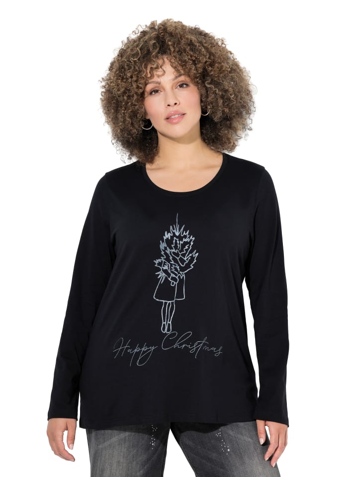 

Ulla Popken Футболка с длинными рукавами черного цвета