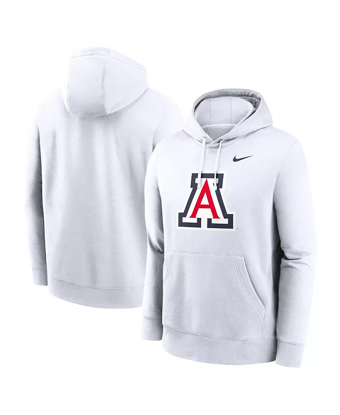 

Мужская белая толстовка с капюшоном Arizona Wildcats Primetime Club Fleece Pullover Hoodie Nike