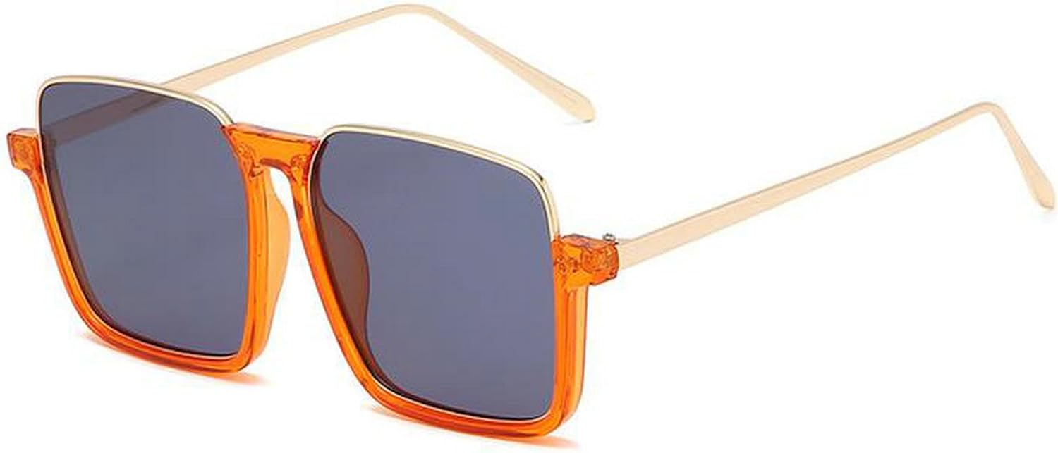 

Ретро-солнцезащитные очки квадратной формы для женщин и мужчин, винтажные модные очки-пилоты 2025, женские солнцезащитные очки цвета шампанского с защитой от УФ-излучения UV400 mincl, C5