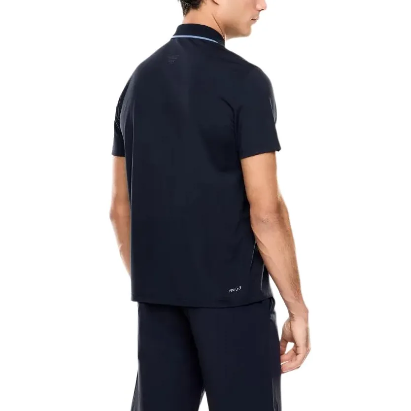 Футболка-поло EA7 SS26 мужская EMPORIO ARMANI, синий — фото 4