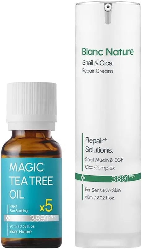Набор для ухода за кожей Magic Tea Tree Oil и Centella Cream BLANC 20мл+60мл