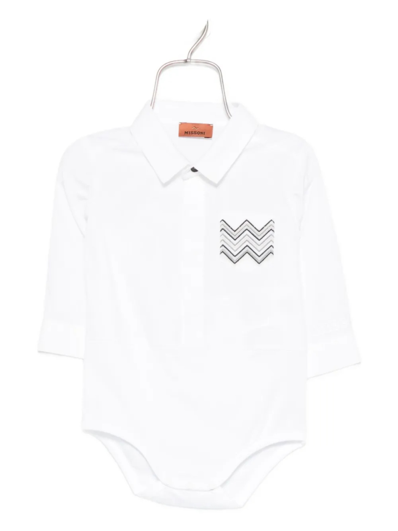 

Боди Missoni Kids с шевронными карманами, белый