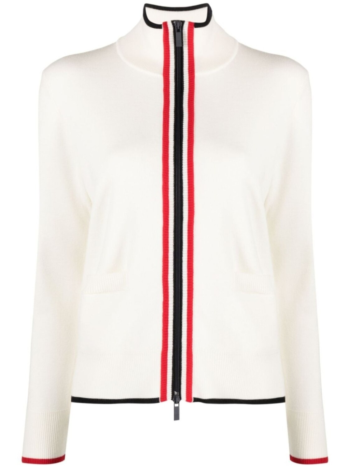 

Thom Browne кардиган на молнии с полосками RWB, белый