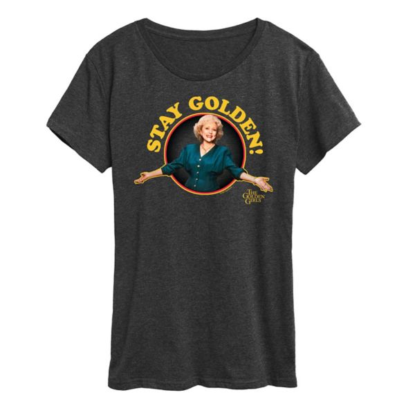 

Женская футболка с принтом «Golden Girls Rose Stay Golden» Licensed Character, серый