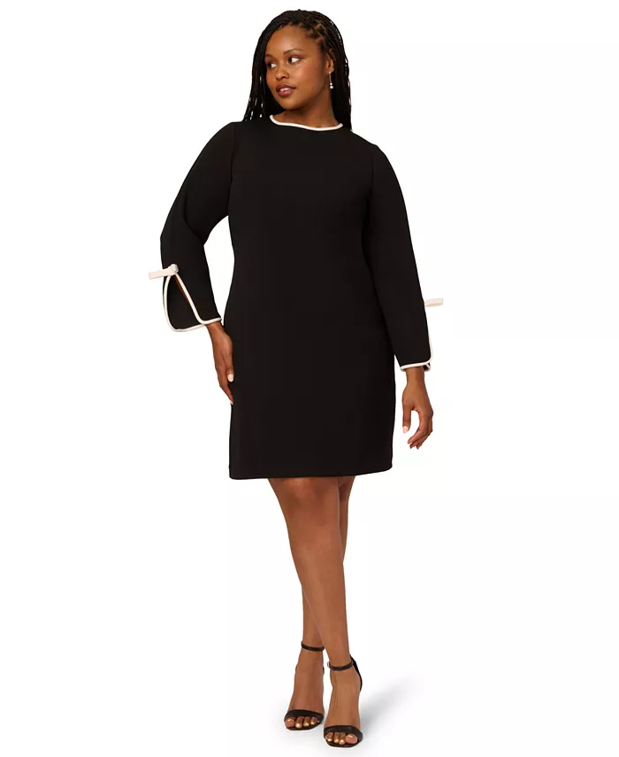 

Платье размера плюс с рукавами 3/4 и круглым вырезом Adrianna Papell