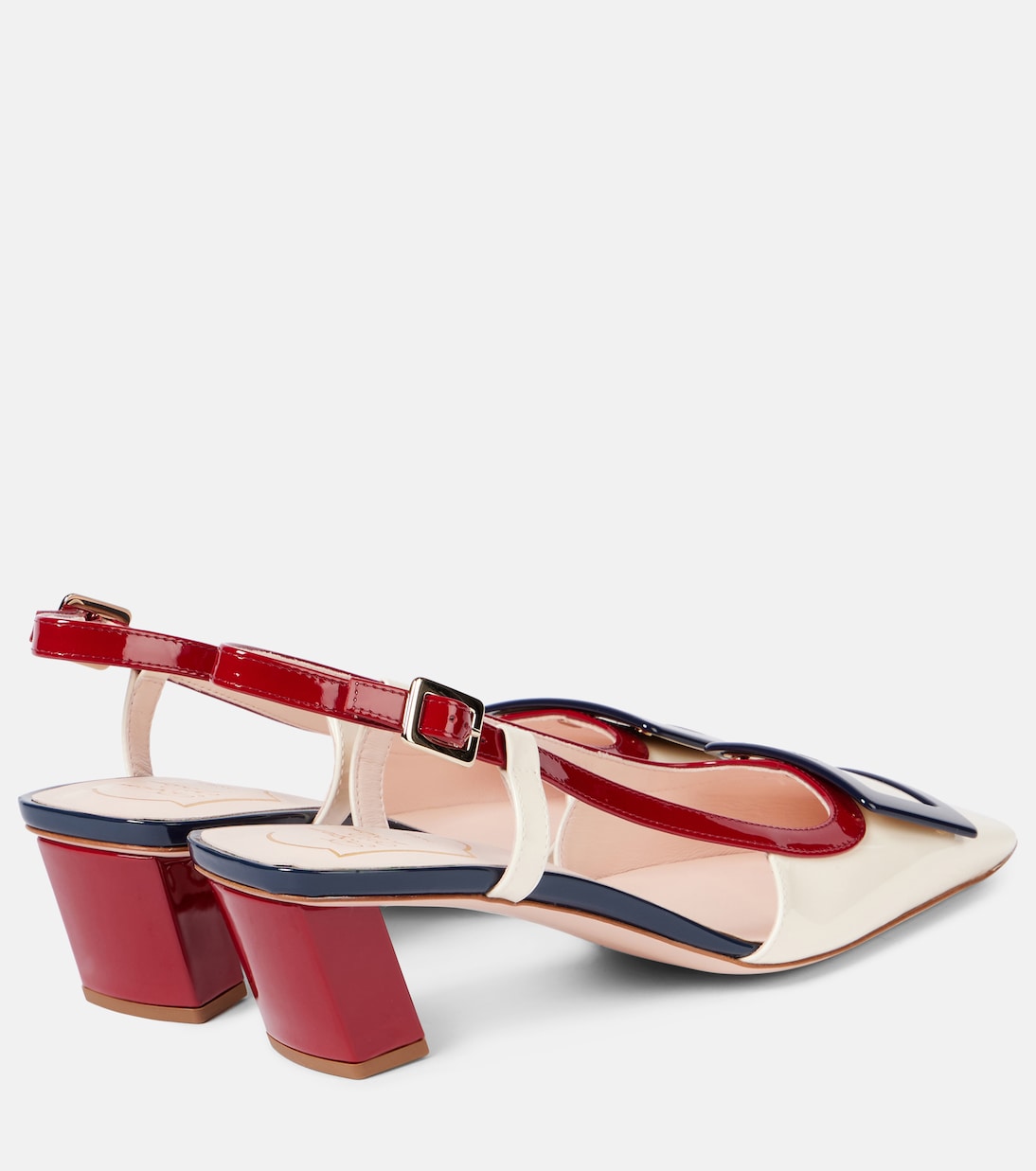 Балетки Belle Vivier 45 на ремешке из лаковой кожи Roger Vivier, Cire+Rubino Scuro — фото 2
