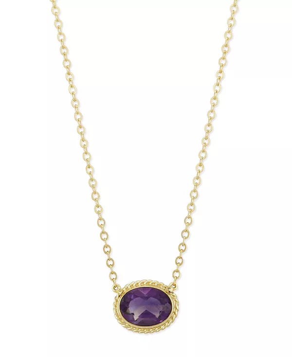 

Ожерелье с подвесками из драгоценных камней в 14-каратном желтом золоте Macy'S, amethyst