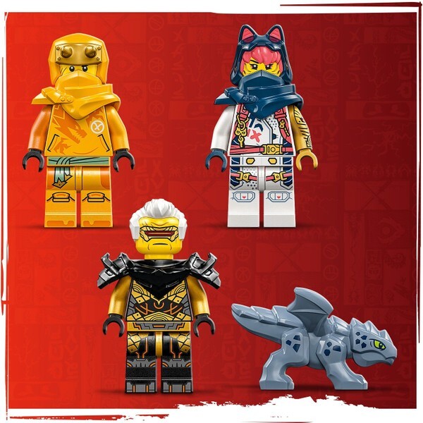 Конструктор пластиковый Lego Ninjago Робот трансформер мотогонщик, 384 детали — фото 3