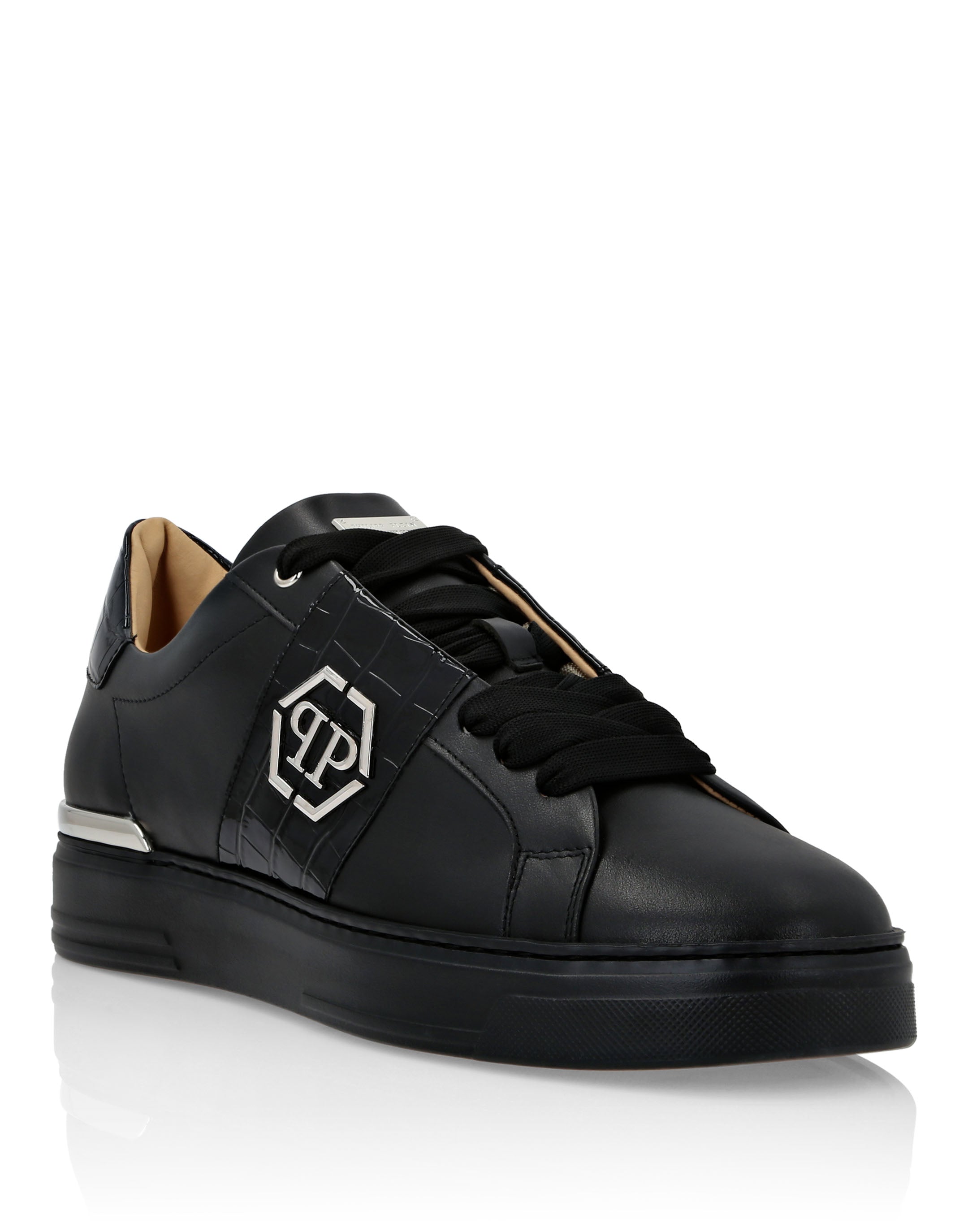 

Кожаные низкие кеды PHILIPP PLEIN, черный
