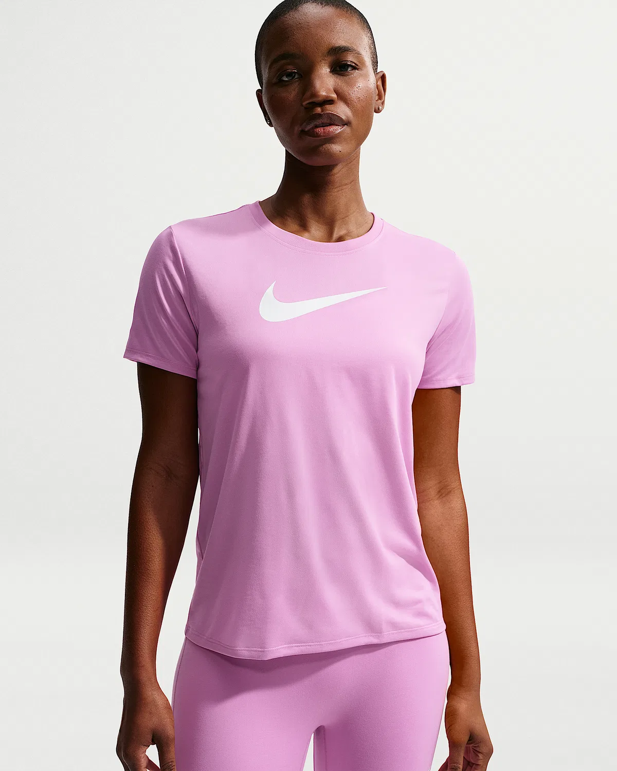 Женская футболка Nike Dri-FIT с принтом, Light Magenta/White