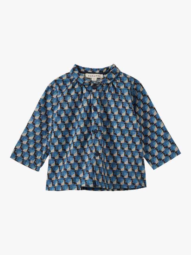 

Детская футболка из хлопка с алоэ Caramel, Twill Geo Print