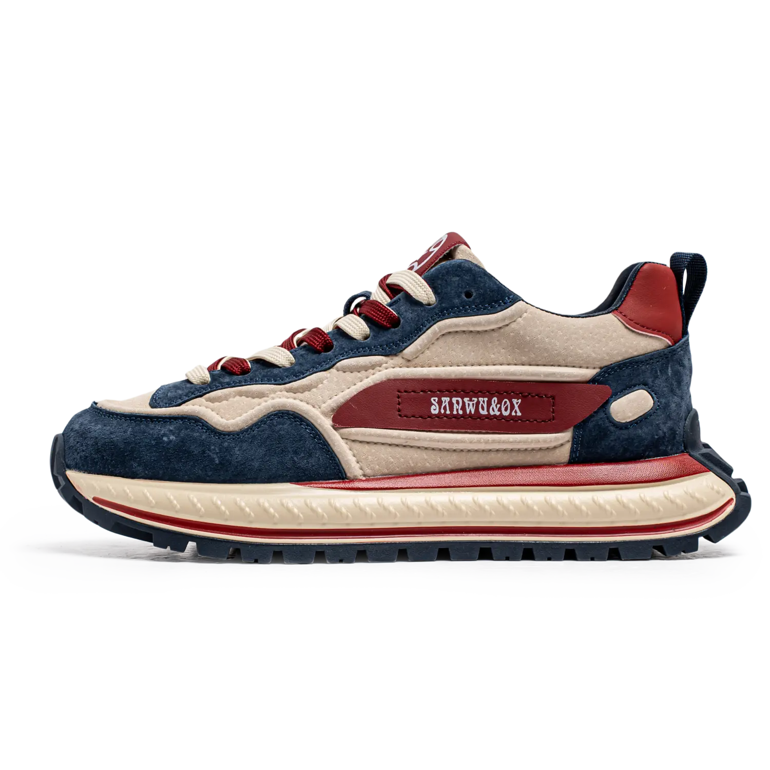 

BOLE Мужские дышащие противоскользящие повседневные кеды с амортизацией красно-синие, цвет Red Blue